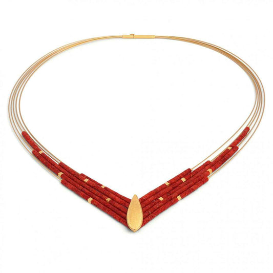 Vitro Red Coral Necklace-Jewelry-Bernd Wolf-Sorrel Sky Gallery