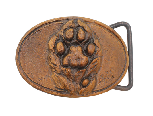 Mountain Lion Track Belt Buckle-Jewelry-Bryce Pettit-Sorrel Sky Gallery