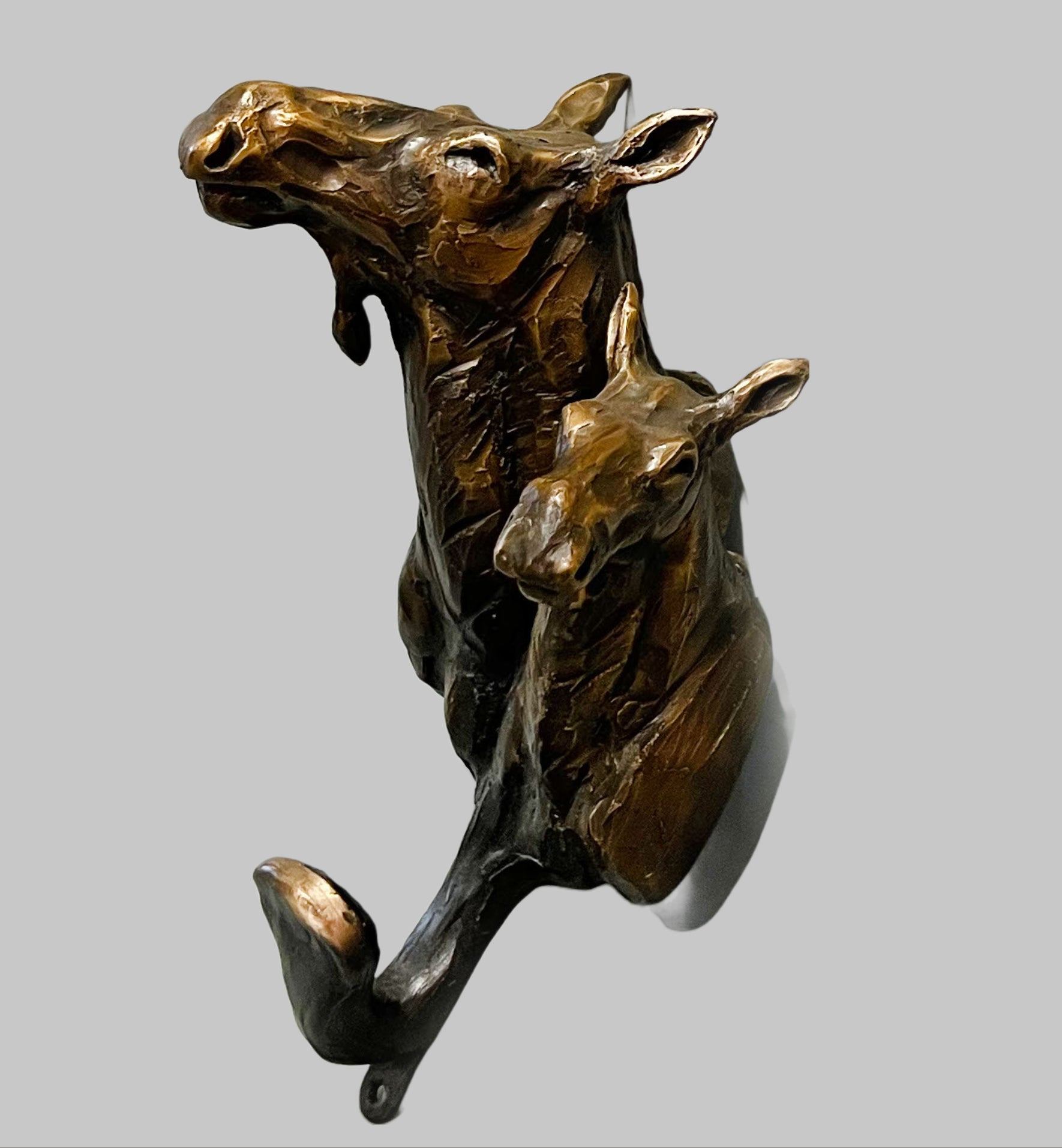 Moose Mama/Calf Coat Rack-Sculpture-Bryce Pettit-Sorrel Sky Gallery