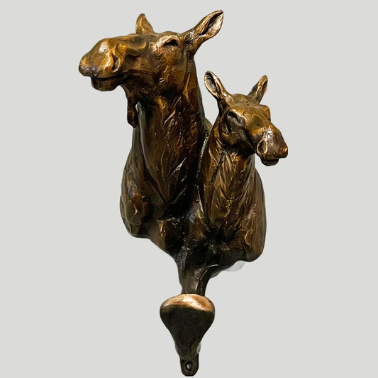 Moose Mama/Calf Coat Rack-Sculpture-Bryce Pettit-Sorrel Sky Gallery