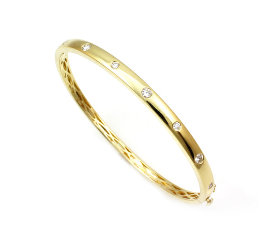 14K Bangle Bracelet-Jewelry-Cherie Dori-Sorrel Sky Gallery