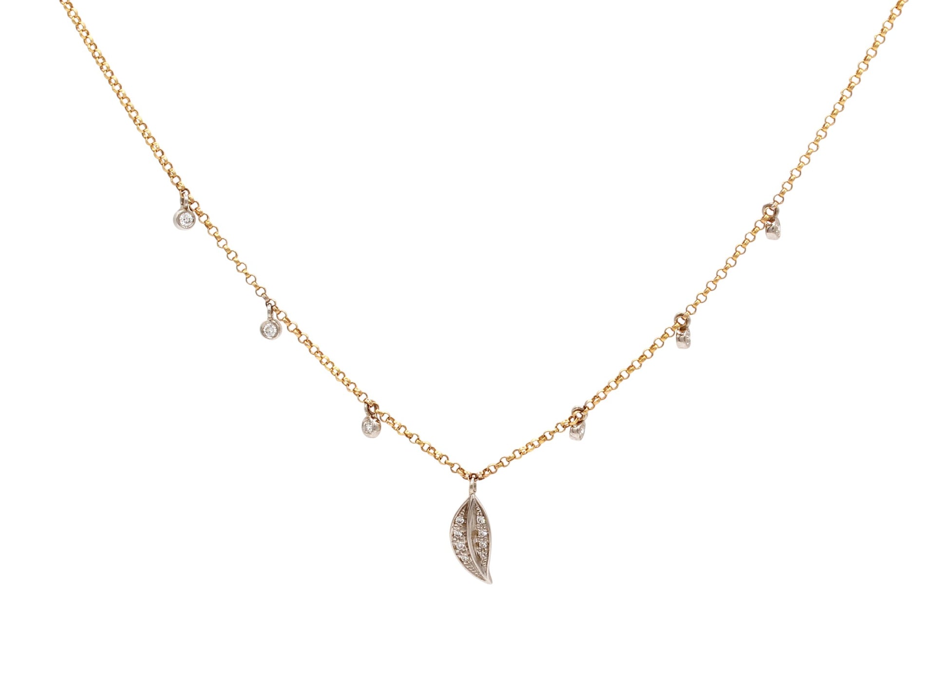 14K Gold Magnolia Necklace-Jewelry-Cherie Dori-Sorrel Sky Gallery