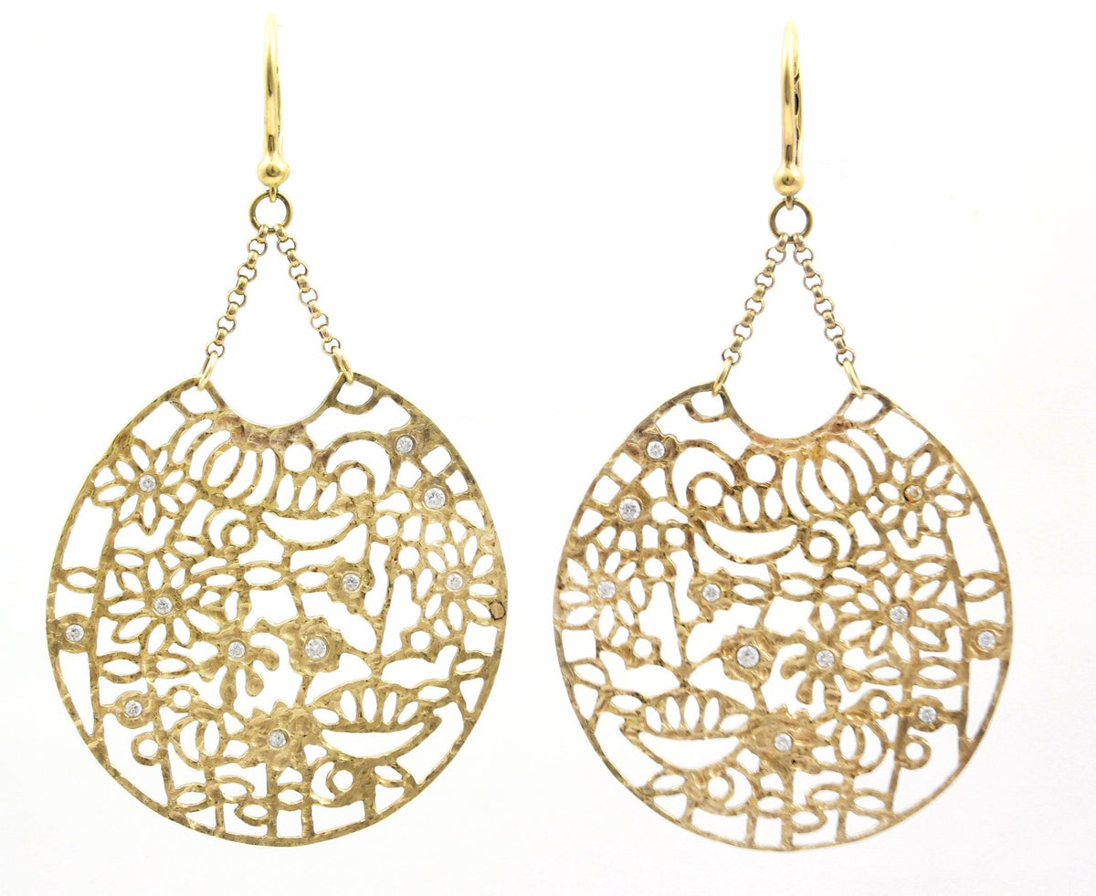 14K Gold Webb Earrings-Jewelry-Cherie Dori-Sorrel Sky Gallery