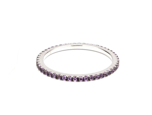 Amethyst Eternity Band-Jewelry-Cherie Dori-Sorrel Sky Gallery