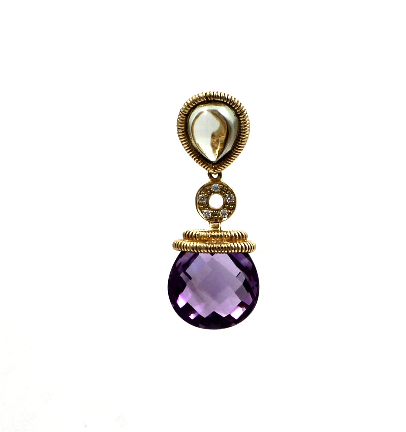 Amethyst and Quartz Pendant-Jewelry-Cherie Dori-Sorrel Sky Gallery