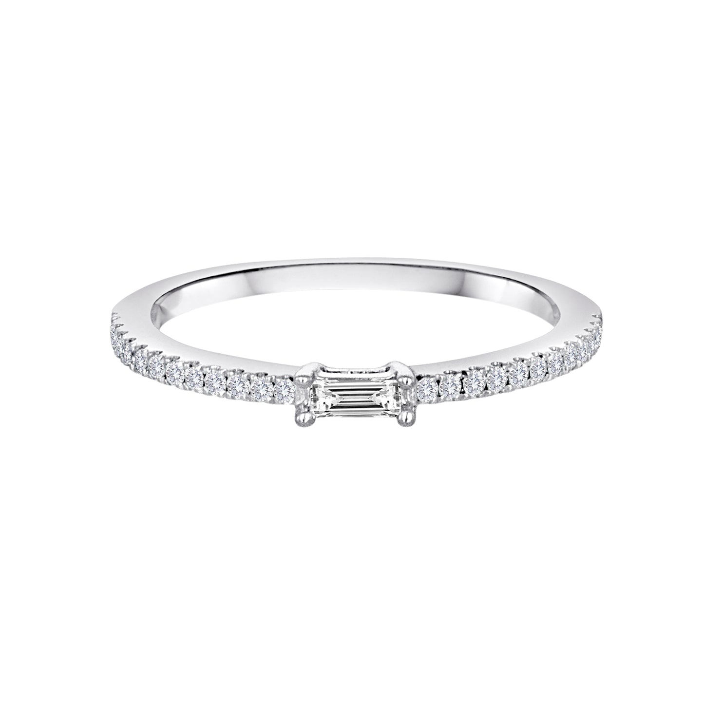 Diamond Baguette Band Ring-Jewelry-Cherie Dori-Sorrel Sky Gallery