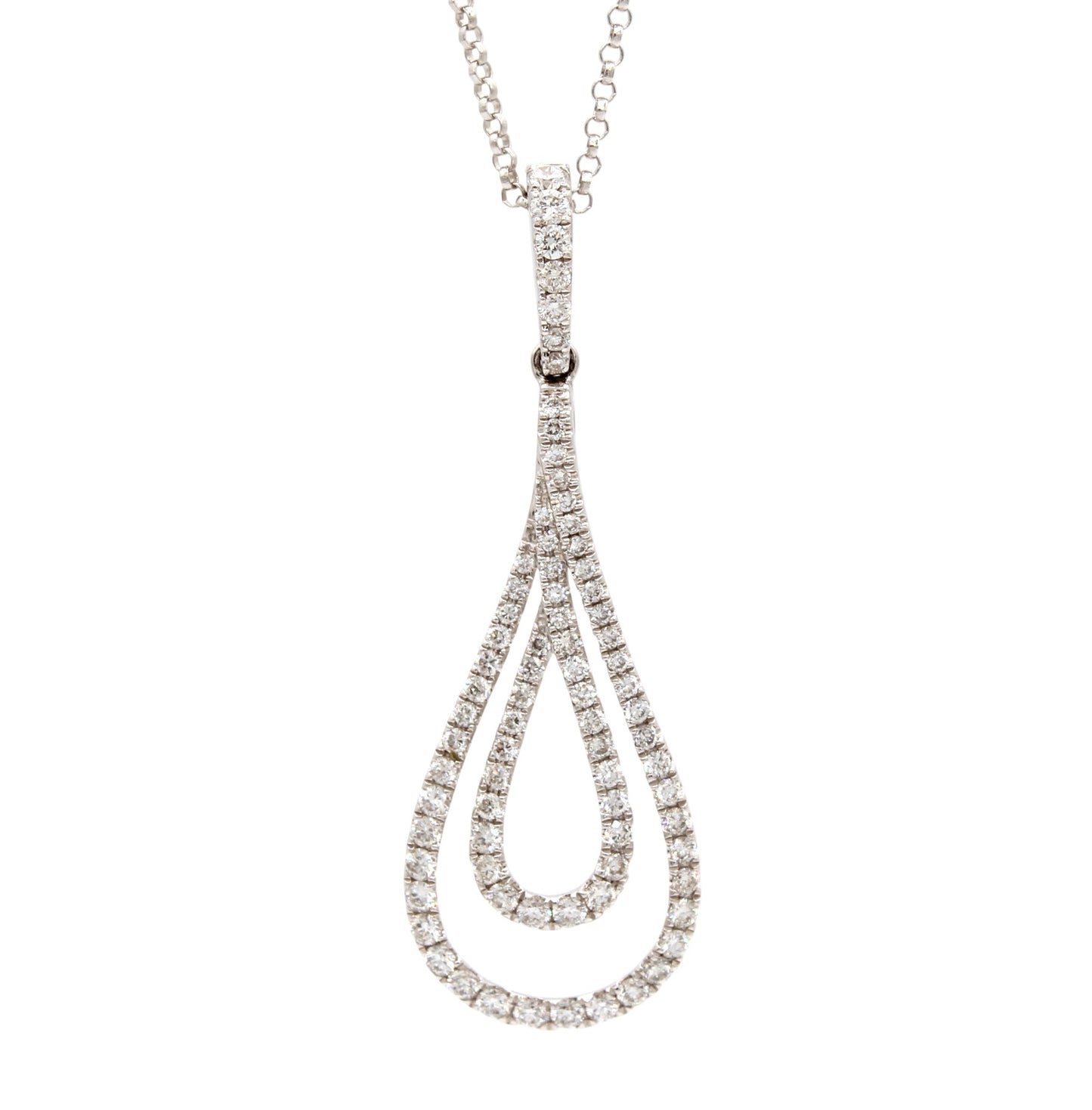 Double Drop Diamond Pendant-Jewelry-Cherie Dori-Sorrel Sky Gallery