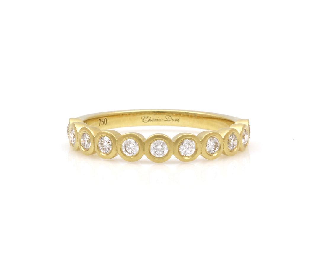 Flat Round Bezel Band Ring-Jewelry-Cherie Dori-Sorrel Sky Gallery