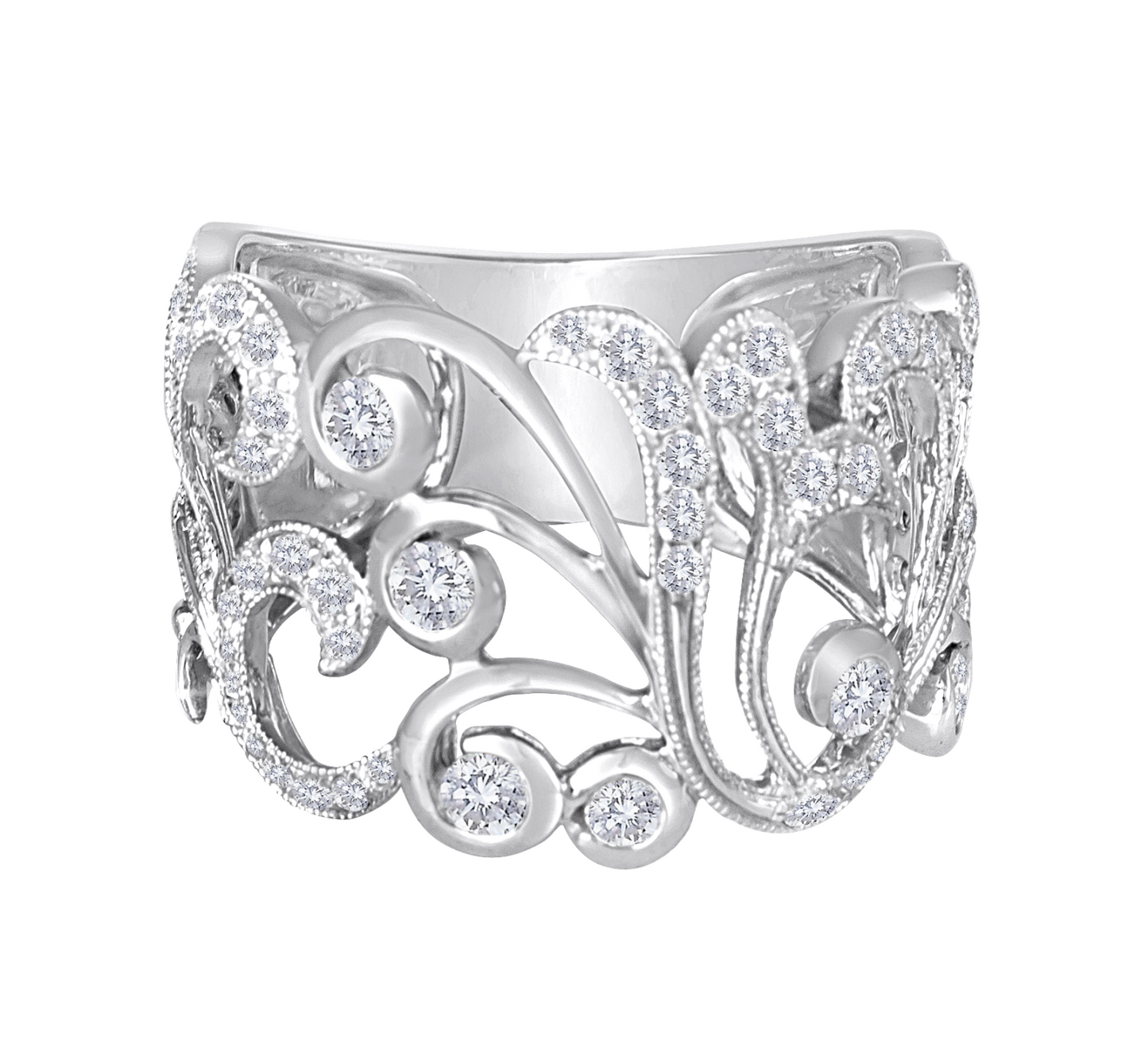 Large Scroll Band Ring-Jewelry-Cherie Dori-Sorrel Sky Gallery