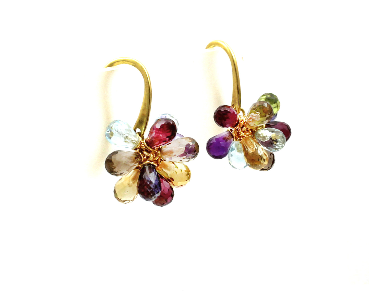 Multi-Stone Cluster Earrings-Jewelry-Cherie Dori-Sorrel Sky Gallery