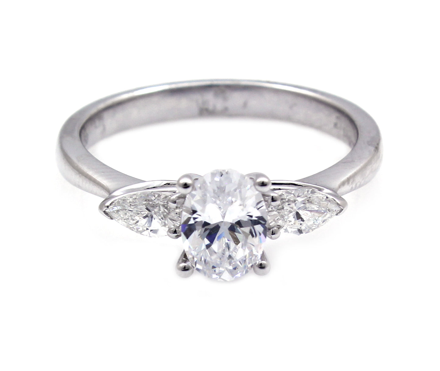 Oval with Pear Diamonds Engagement Ring-Jewelry-Cherie Dori-Sorrel Sky Gallery