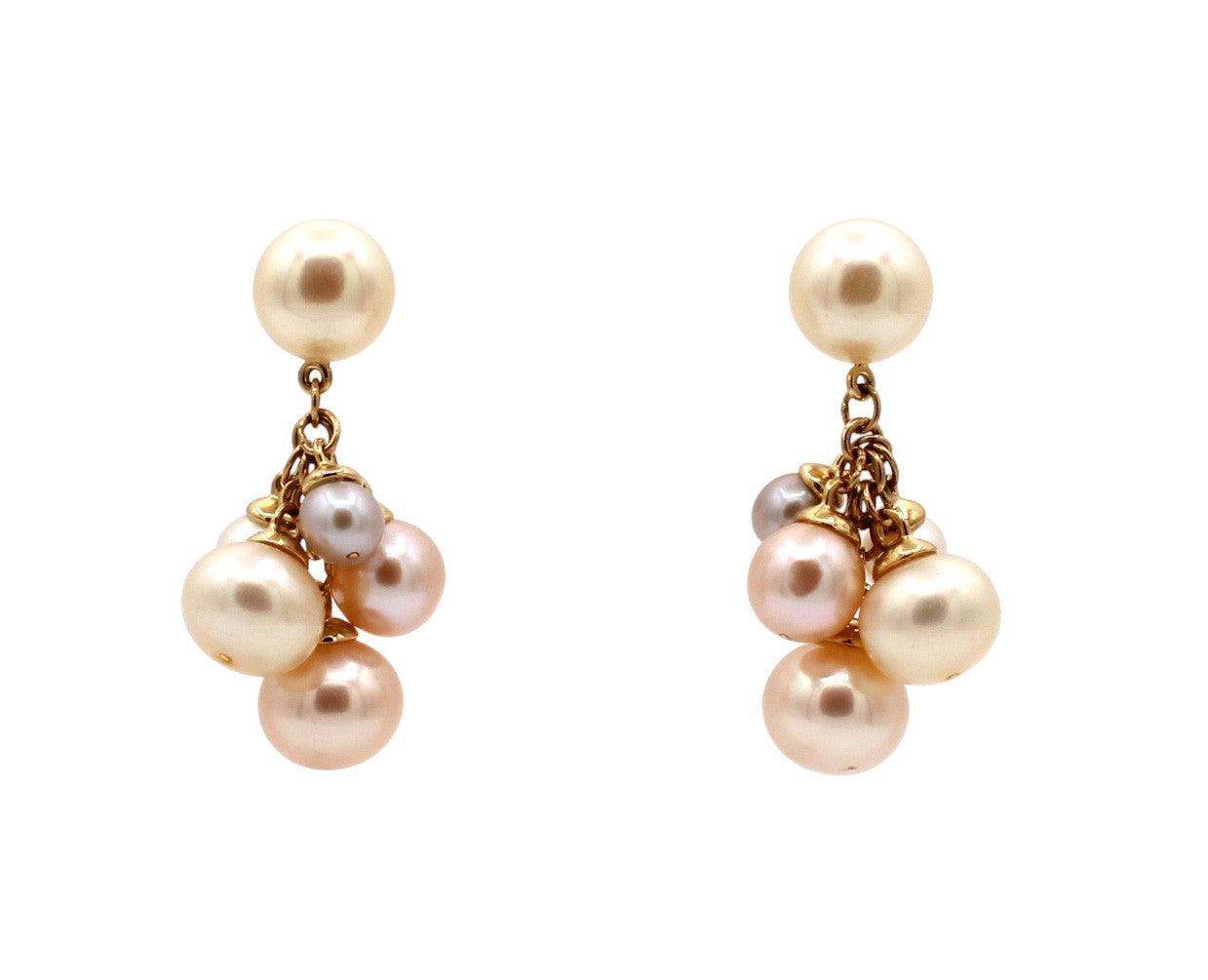 Short Goldie Baroque Pearl Earrings-Jewelry-Cherie Dori-Sorrel Sky Gallery
