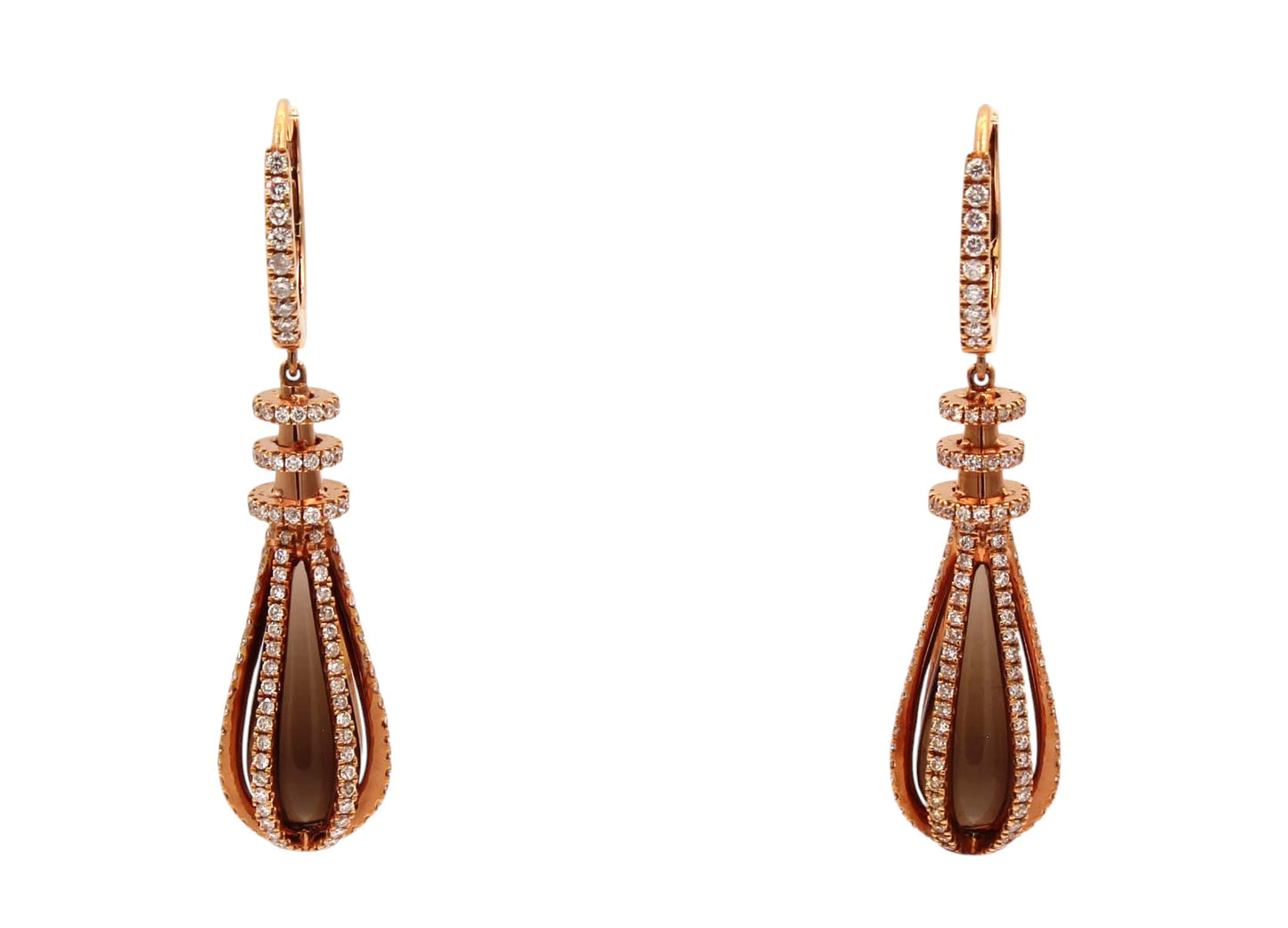 Smokey Topaz Victoria Earrings-Jewelry-Cherie Dori-Sorrel Sky Gallery