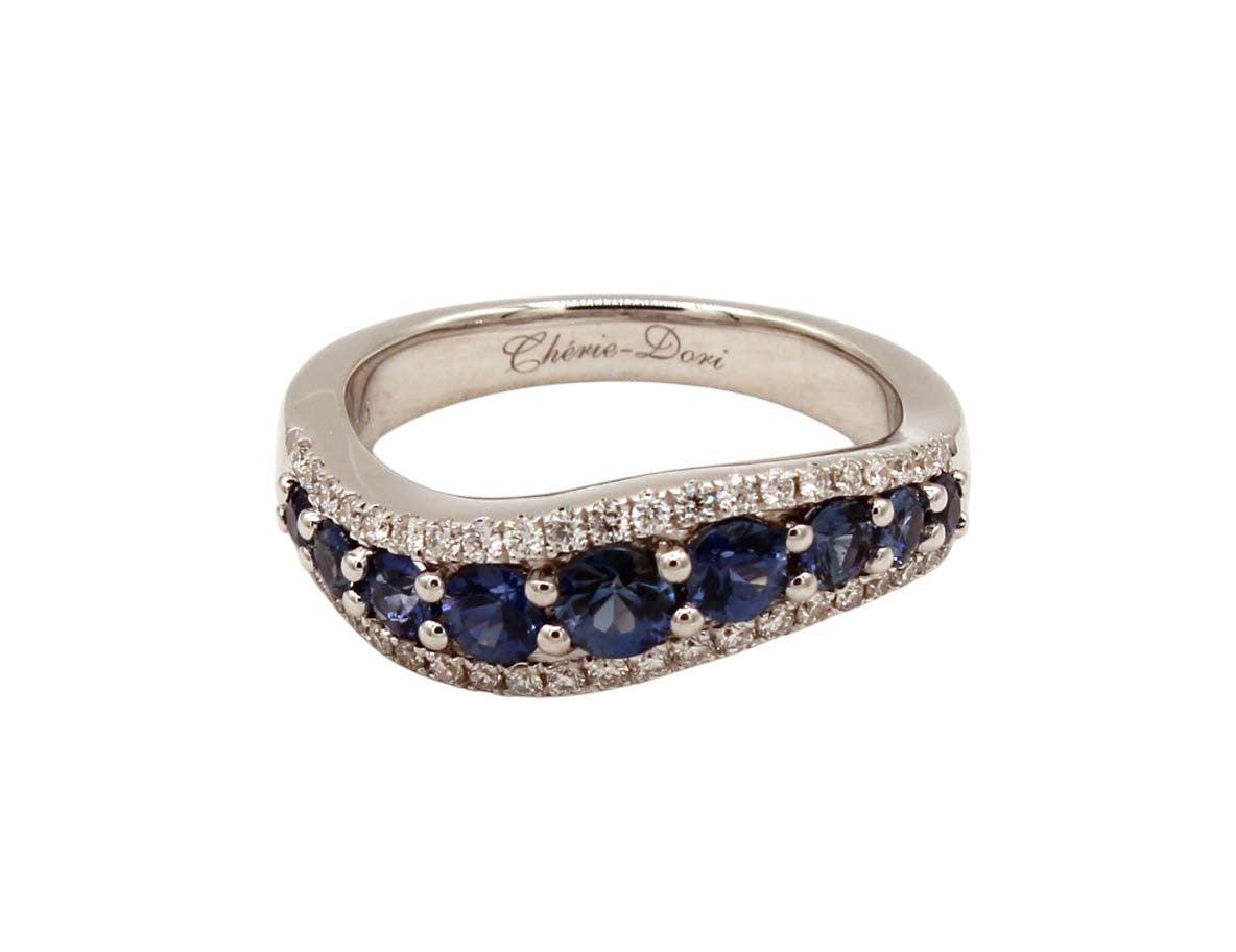 Stria Sapphire Band Ring-Jewelry-Cherie Dori-Sorrel Sky Gallery