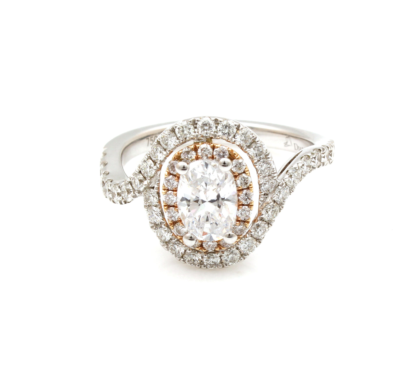 Two Tone Double Halo Ring-Jewelry-Cherie Dori-Sorrel Sky Gallery