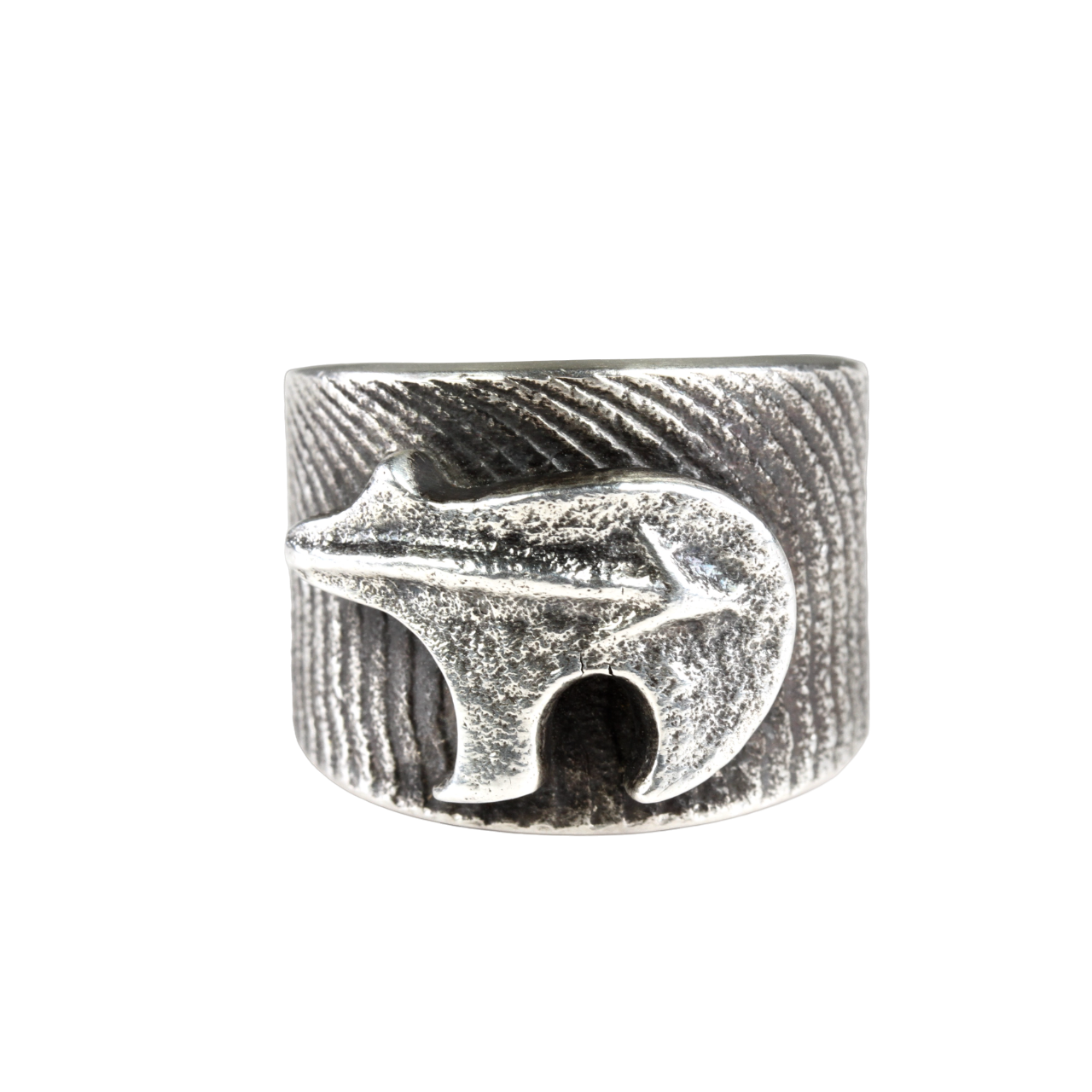 Bear with Heart Line Ring-Jewelry-Darryl Begay-Sorrel Sky Gallery