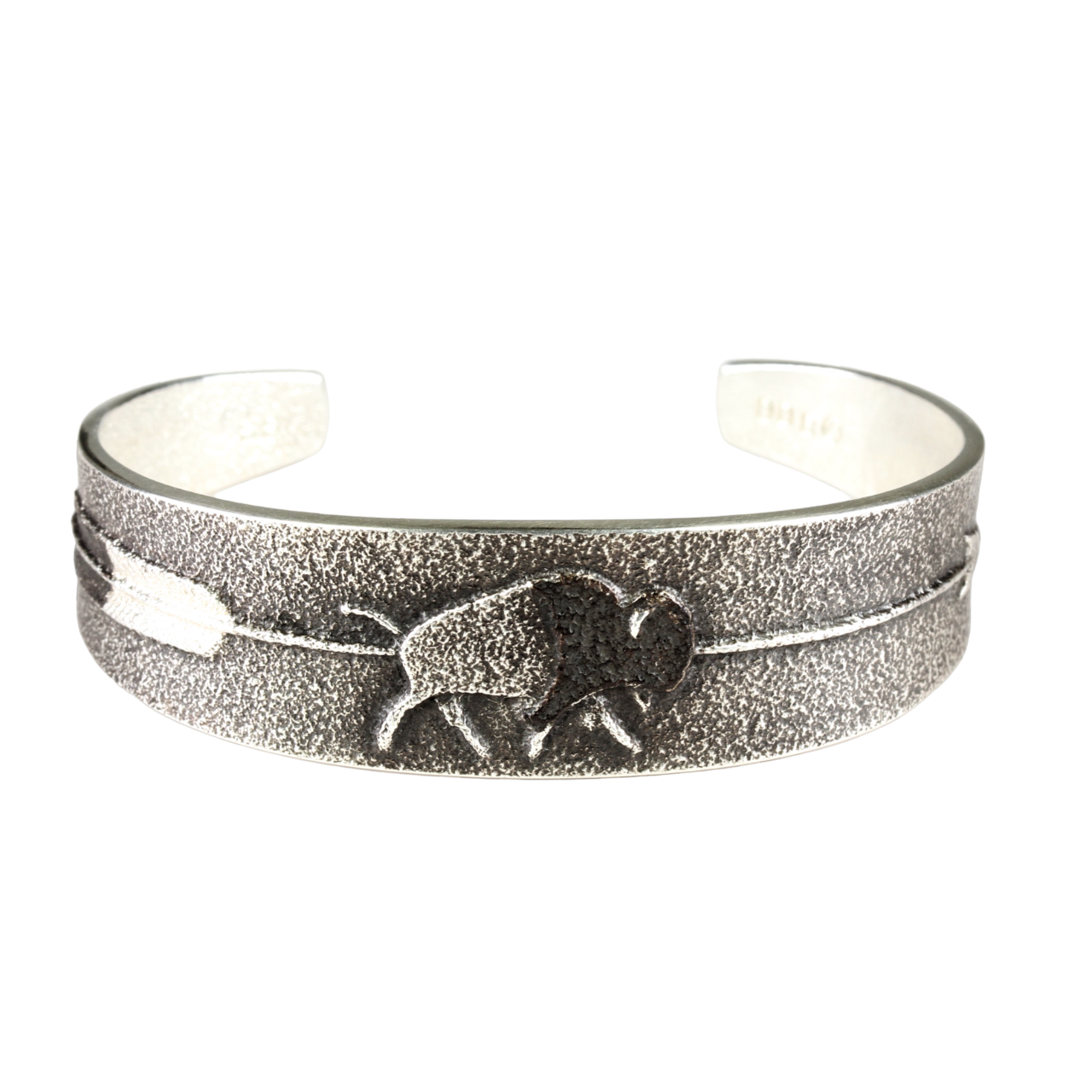 Bison Cuff with Arrow-Jewelry-Darryl Begay-Sorrel Sky Gallery