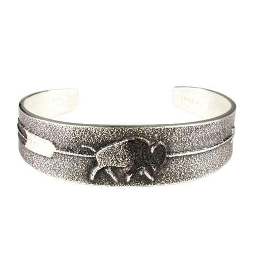 Bison Cuff with Arrow-Jewelry-Darryl Begay-Sorrel Sky Gallery