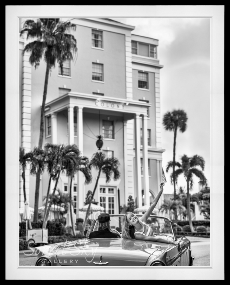 Palm Beach (BW)-Photographic Print-David Yarrow-Sorrel Sky Gallery
