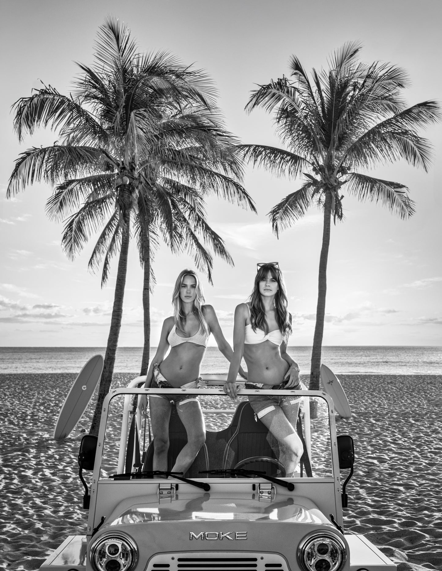 Palm Beach Girls (BW)-Photographic Print-David Yarrow-Sorrel Sky Gallery