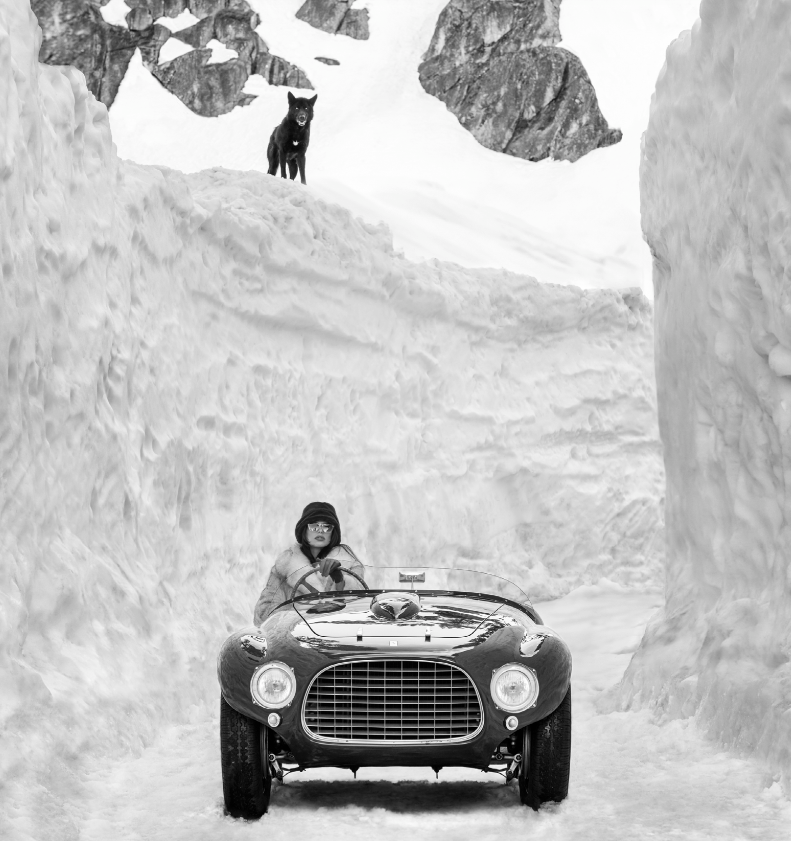 Rear View Mirror - B&W-Photographic Print-David Yarrow-Sorrel Sky Gallery