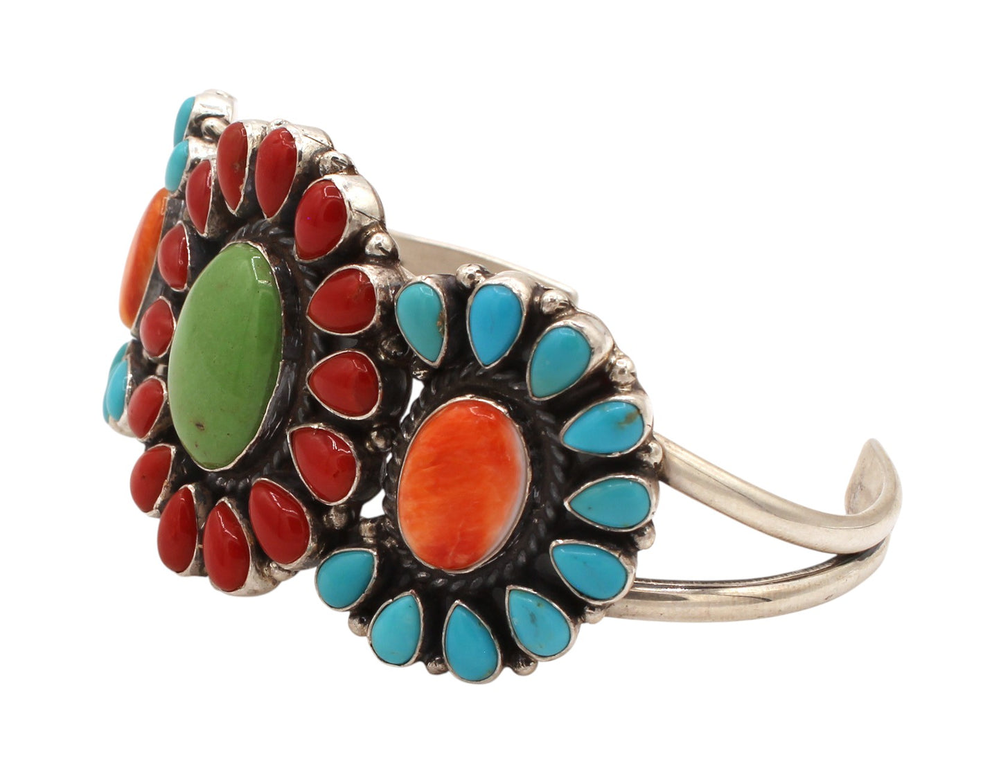Multistone Cluster Cuff Bracelet-Jewelry-Don Lucas-Sorrel Sky Gallery