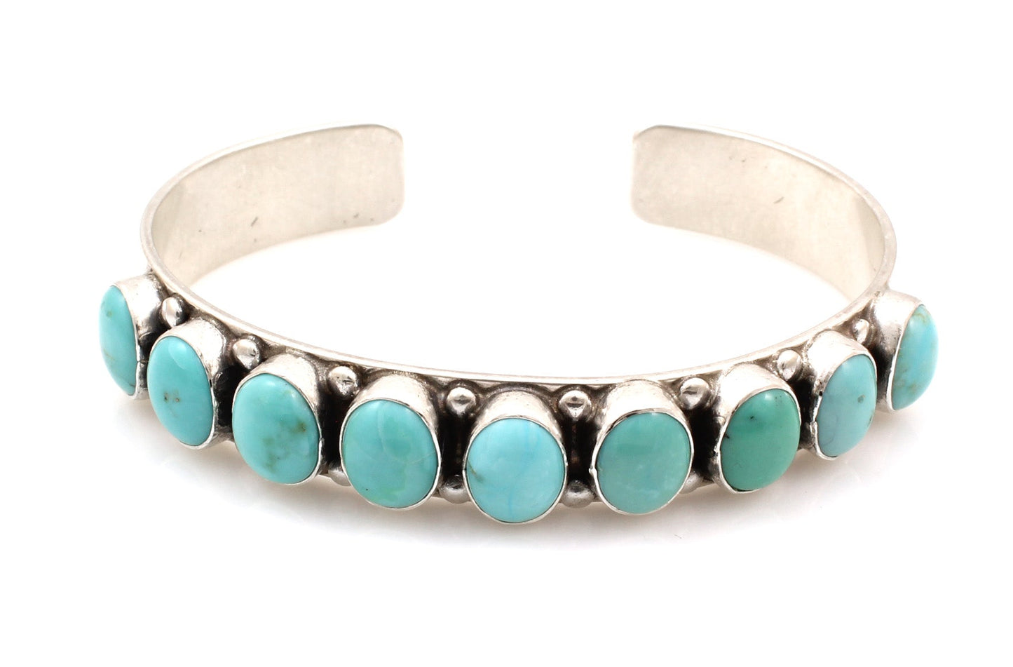 Turquoise Row Cuff-Jewelry-Don Lucas-Sorrel Sky Gallery