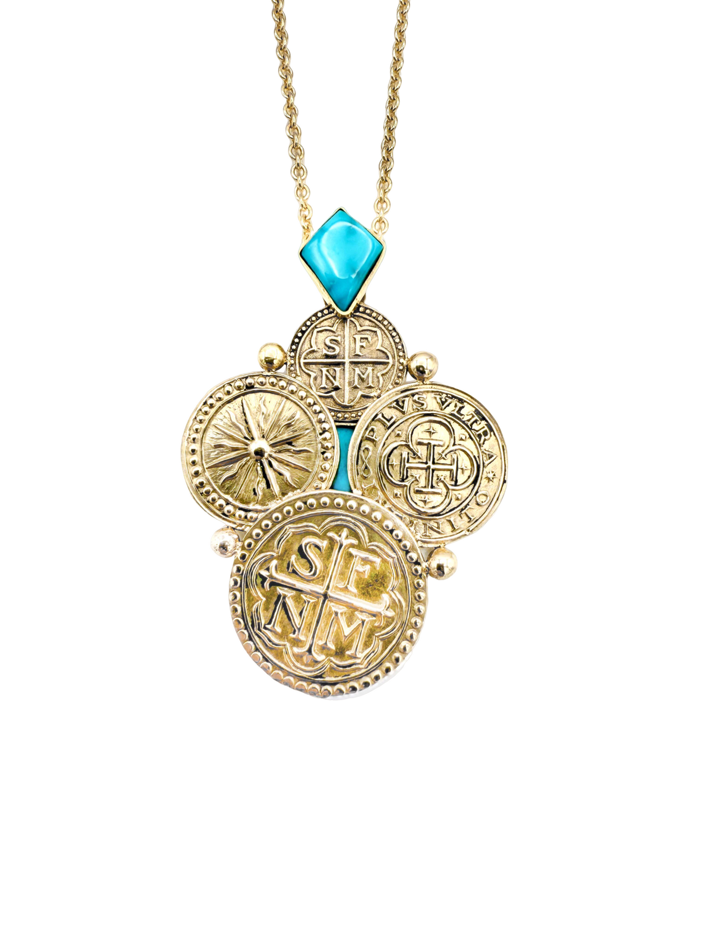 4 Coins in the Fountain Pendant