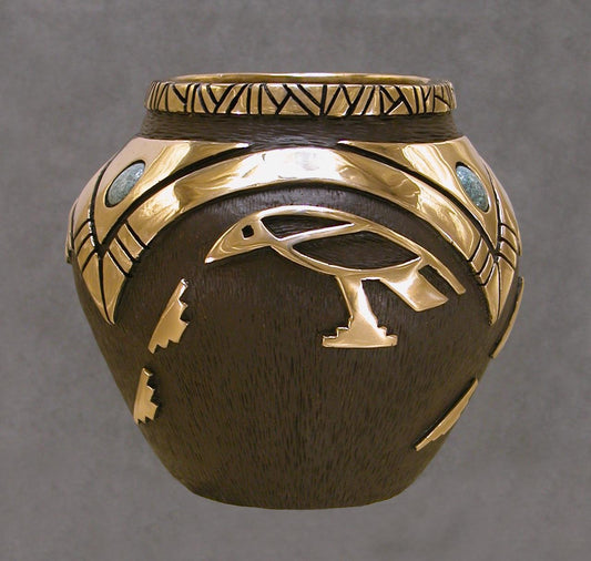Raven II Bronze Vessel-Sculpture-Fred Ortiz-Sorrel Sky Gallery