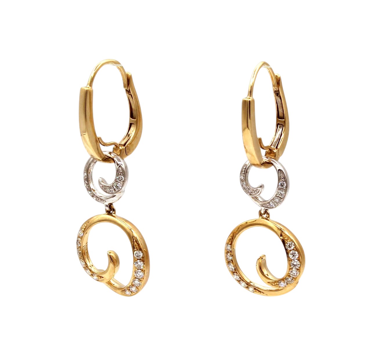 Two-Tone Scroll Earrings-Jewelry-Cherie Dori-Sorrel Sky Gallery