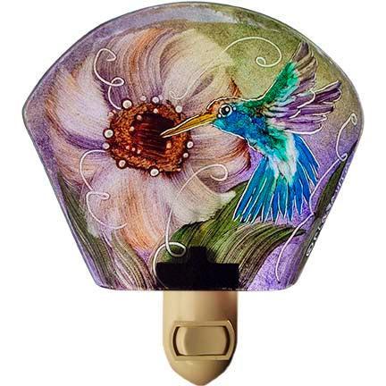 Blue Green Hummingbird Nightlight-Art-Jenny Floravita-Sorrel Sky Gallery