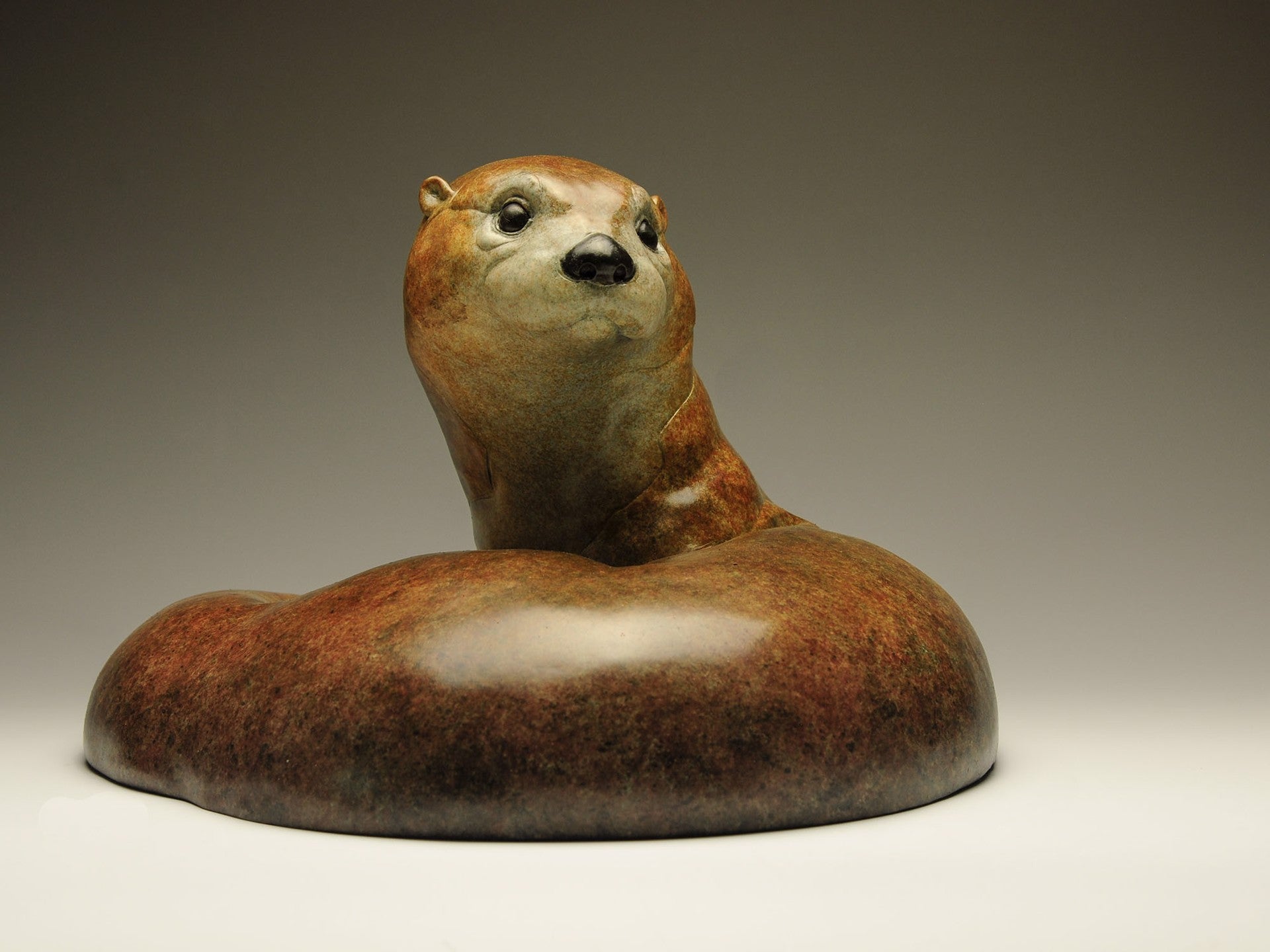 An Otter 180-Sculpture-Jeremy Bradshaw-Sorrel Sky Gallery