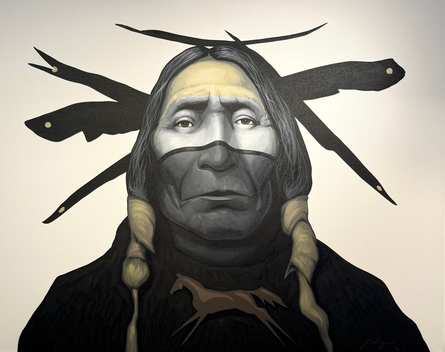 Raven Horse-Painting-Jeremy Salazar-Sorrel Sky Gallery