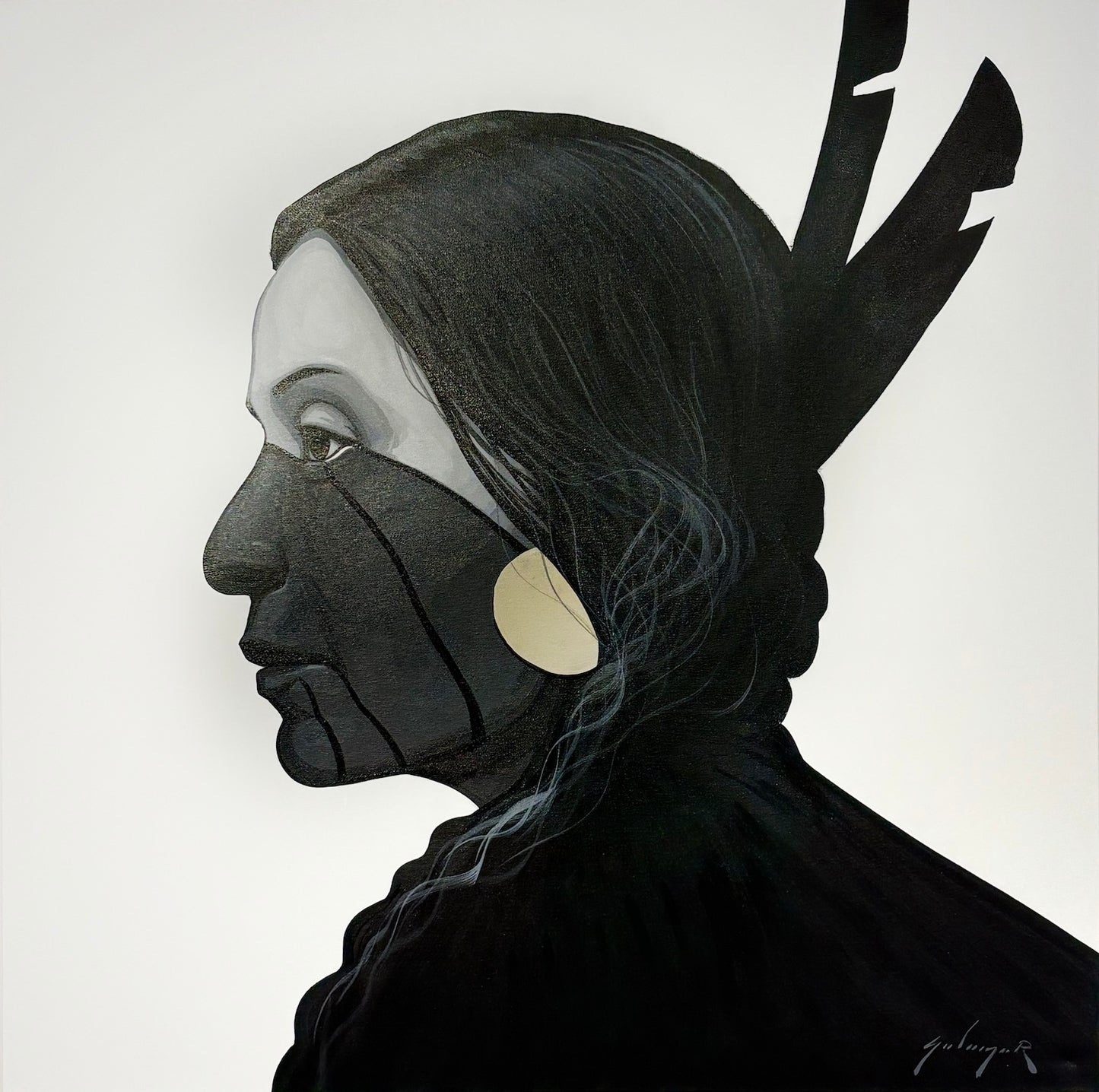 Silver Bird #2-Painting-Jeremy Salazar-Sorrel Sky Gallery