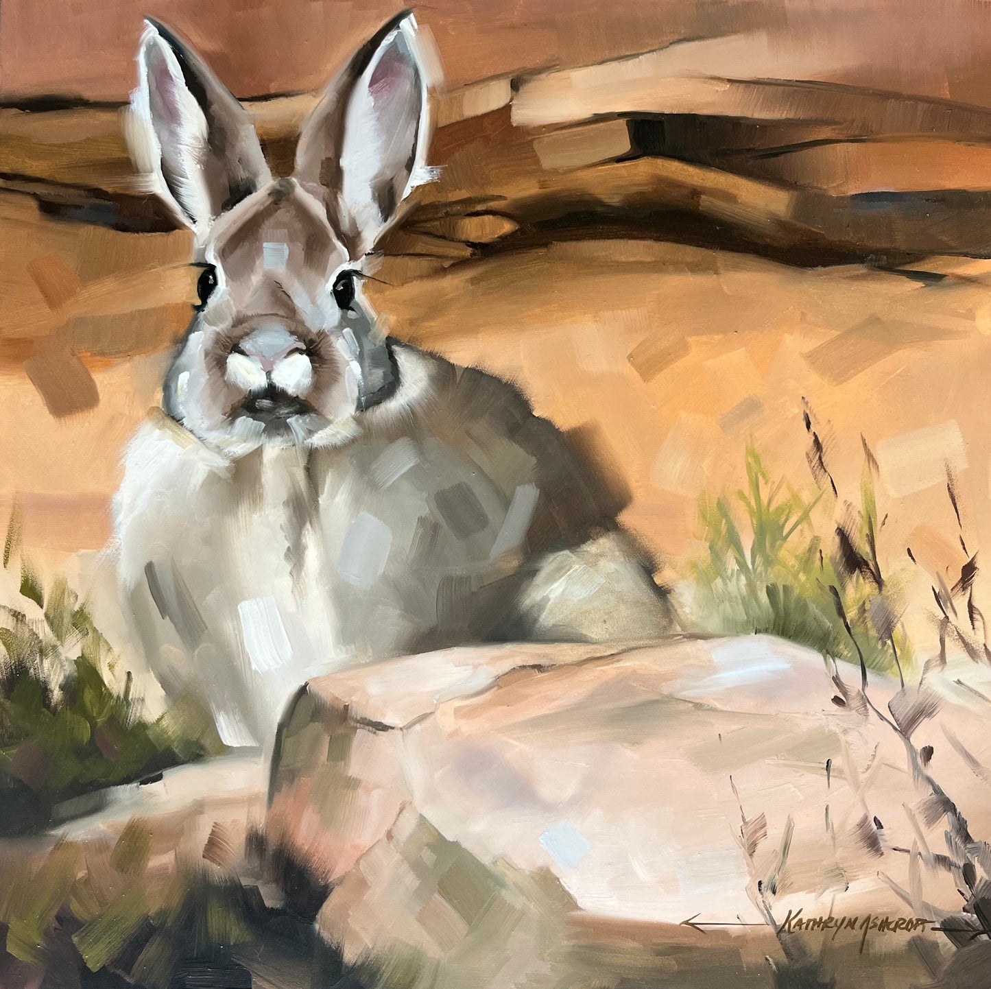 Between a Rock and a Hard Place-Painting-Kathryn Ashcroft-Sorrel Sky Gallery