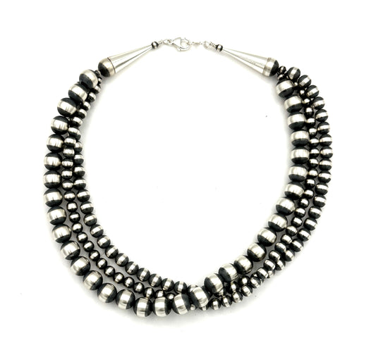 3 Strand Baca Bead Necklace-Jewelry-Maria Goler Baca-Sorrel Sky Gallery