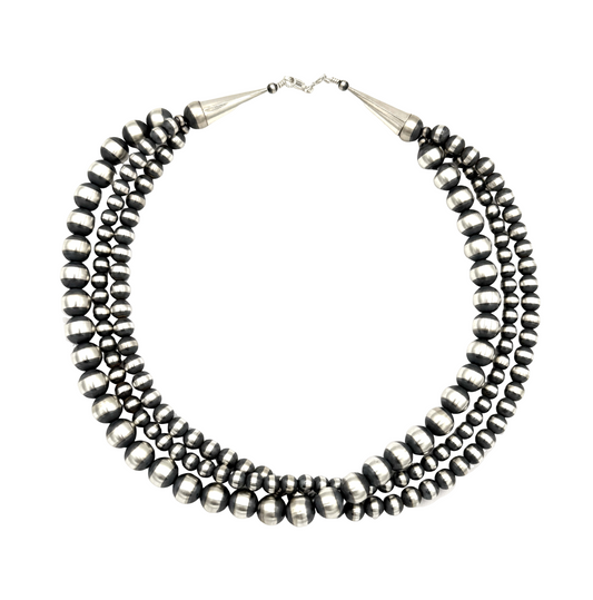 3 Strand Baca Bead Necklace-Jewelry-Maria Goler Baca-Sorrel Sky Gallery