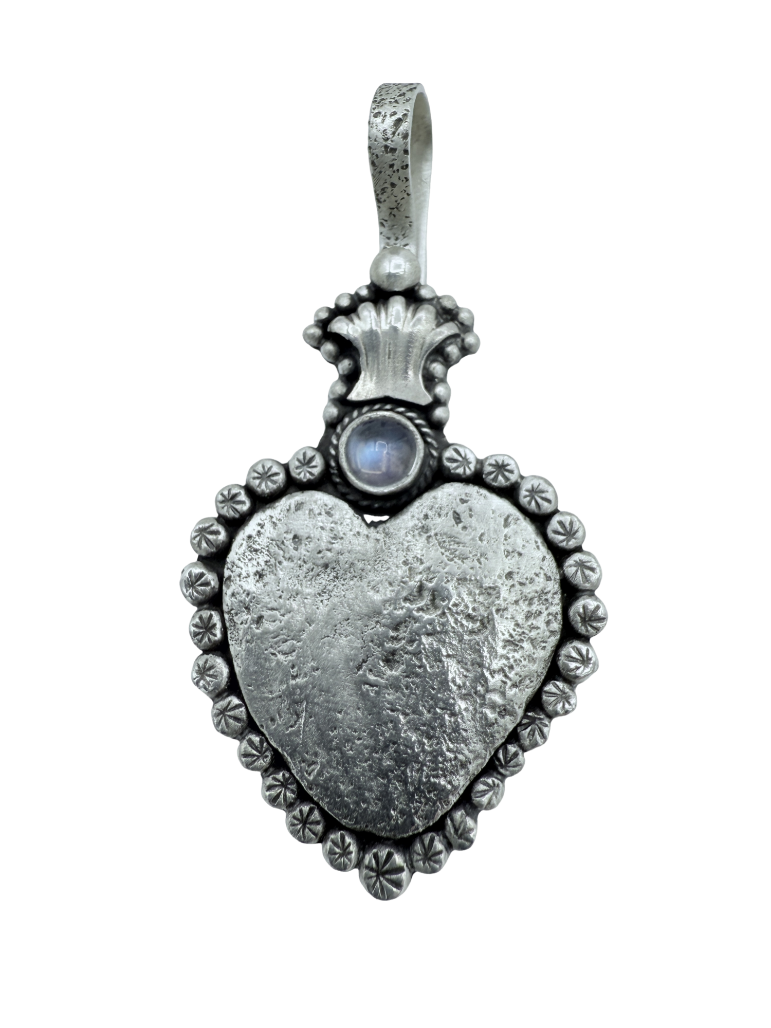Charcoal Heart Pendant-Jewelry-Maria Goler Baca-Sorrel Sky Gallery