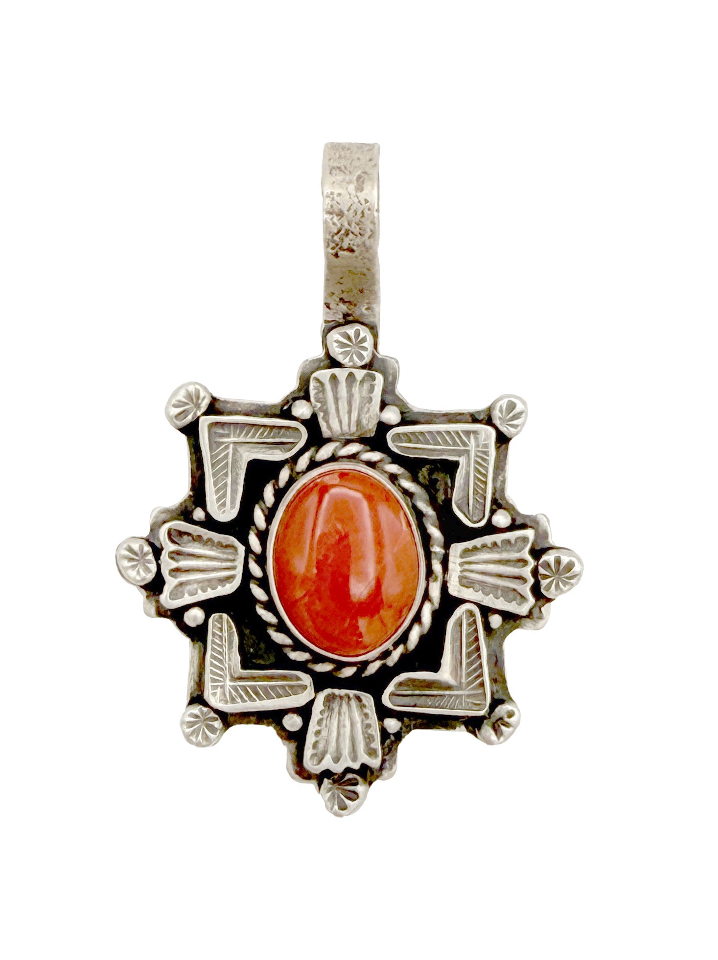 Coral Overlay Pendant-Jewelry-Maria Goler Baca-Sorrel Sky Gallery