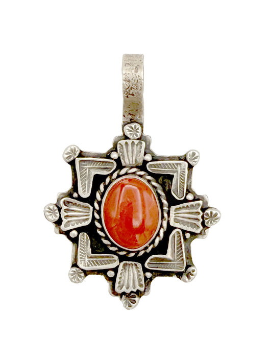 Coral Overlay Pendant-Jewelry-Maria Goler Baca-Sorrel Sky Gallery