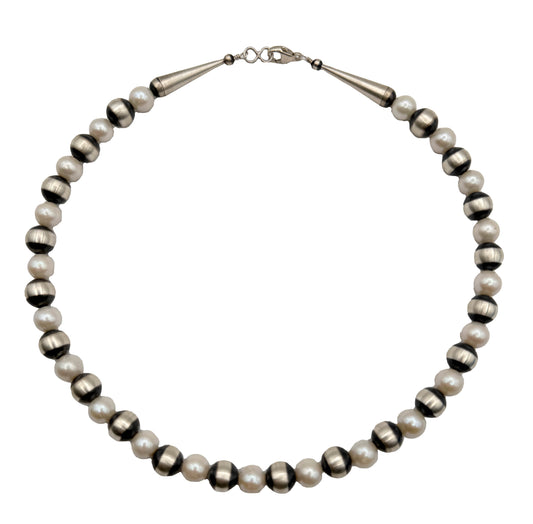 Freshwater Pearl and Bead Necklace-Jewelry-Maria Goler Baca-Sorrel Sky Gallery