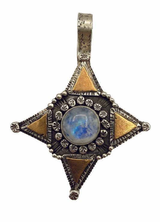 Moonstone Star Pendant-Jewelry-Maria Goler Baca-Sorrel Sky Gallery