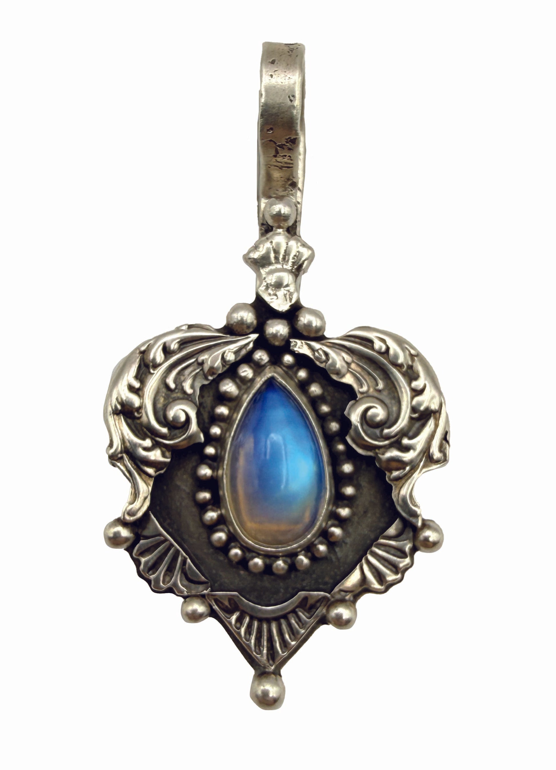 Moonstone Teardrop Pendant-Jewelry-Maria Goler Baca-Sorrel Sky Gallery
