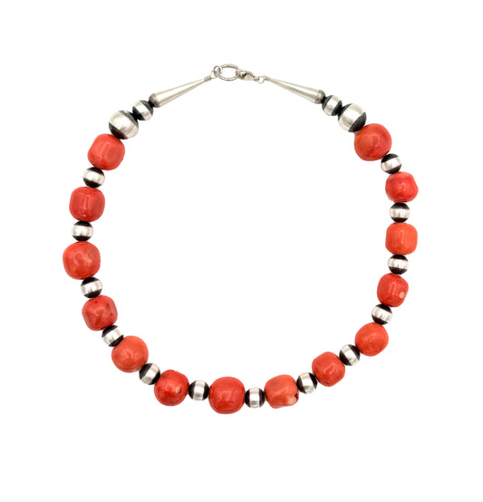 Orange Bamboo Coral Necklace-Jewelry-Maria Goler Baca-Sorrel Sky Gallery