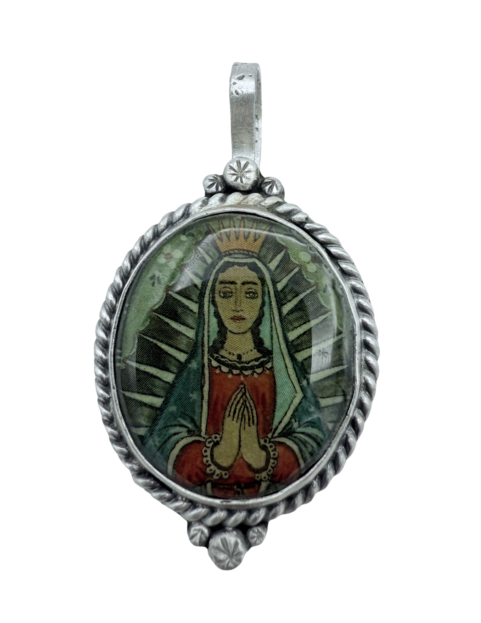 Oval Guadalupe Pendant-Jewelry-Maria Goler Baca-Sorrel Sky Gallery