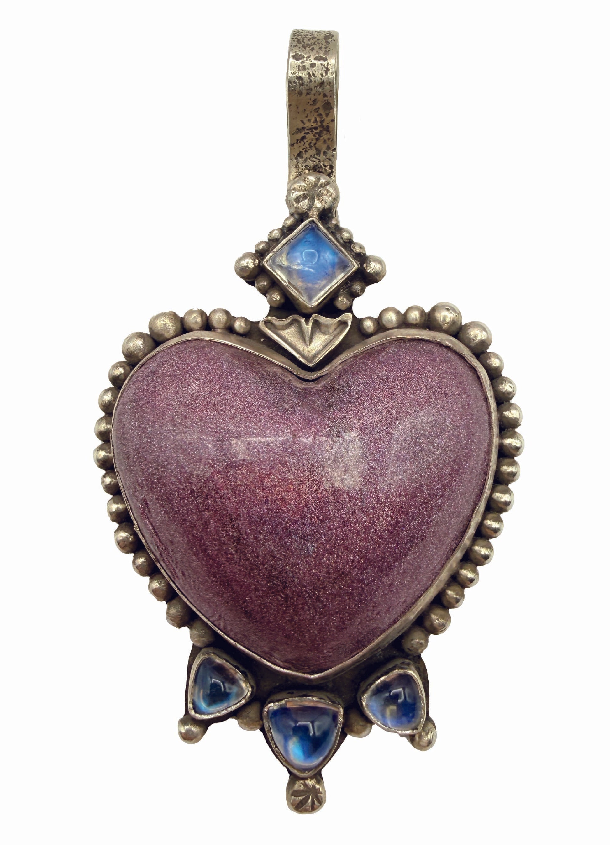 Purple Large Carheart Pendant-Jewelry-Maria Goler Baca-Sorrel Sky Gallery