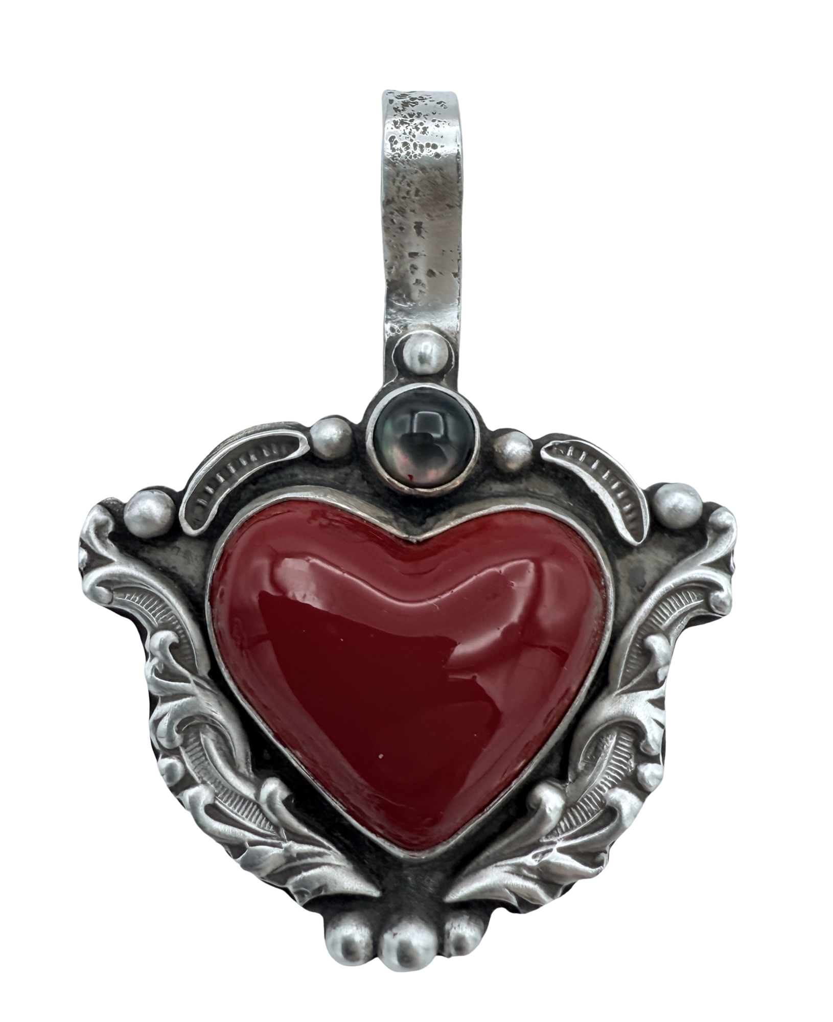 Red CarHeart Pendant-Jewelry-Maria Goler Baca-Sorrel Sky Gallery