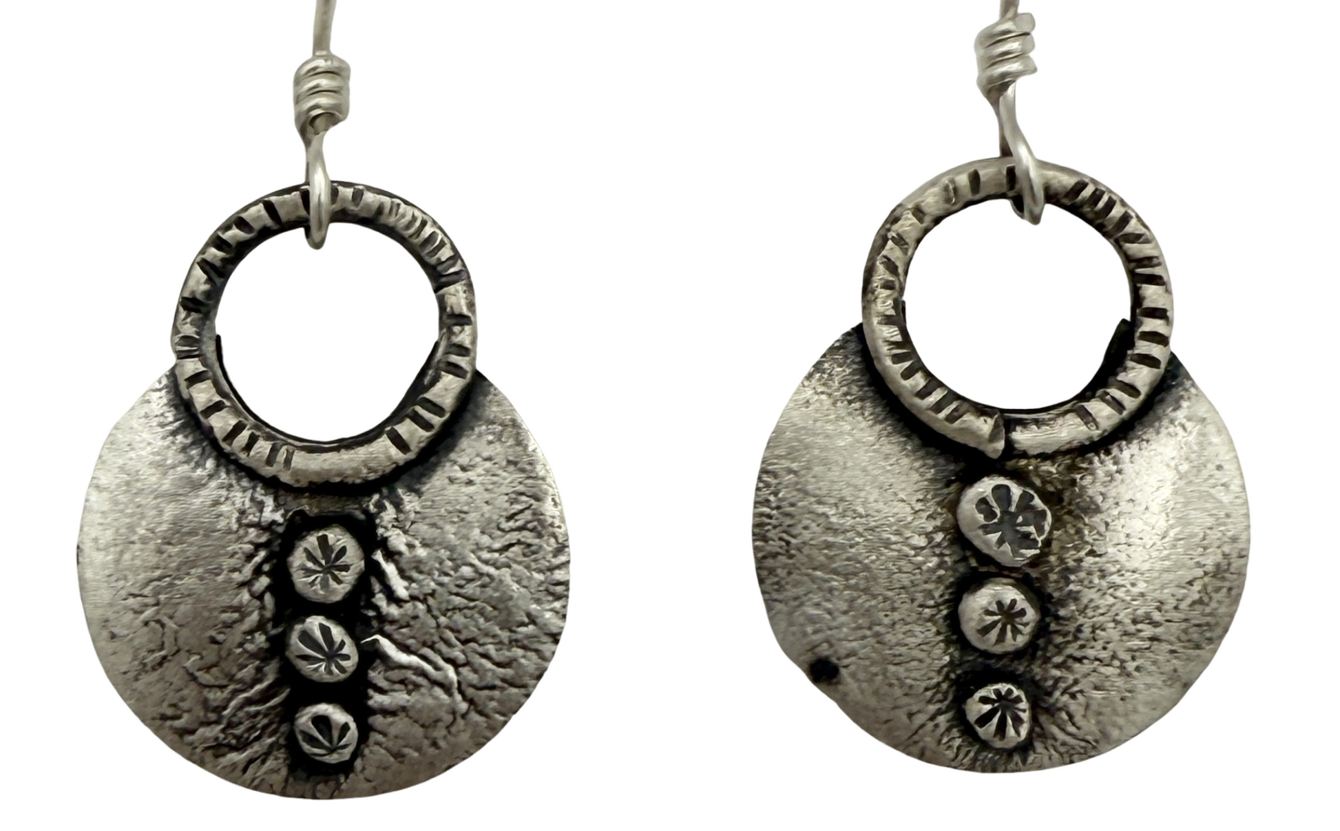 Round Dangle Earrings-Jewelry-Maria Goler Baca-Sorrel Sky Gallery