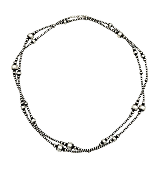 Single Strand Long Baca Bead Necklace-Jewelry-Maria Goler Baca-Sorrel Sky Gallery