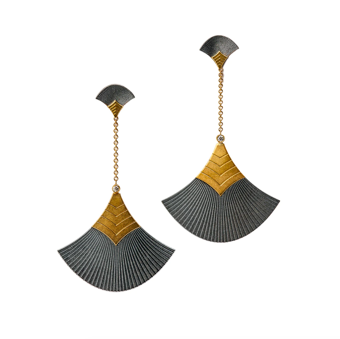 Fan Earrings-Jewelry-Maria Samora-Sorrel Sky Gallery